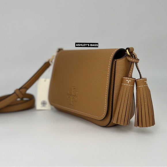 Tory Burch Thea Flap Crossbody In Tiramisu - Picture 3 of 11